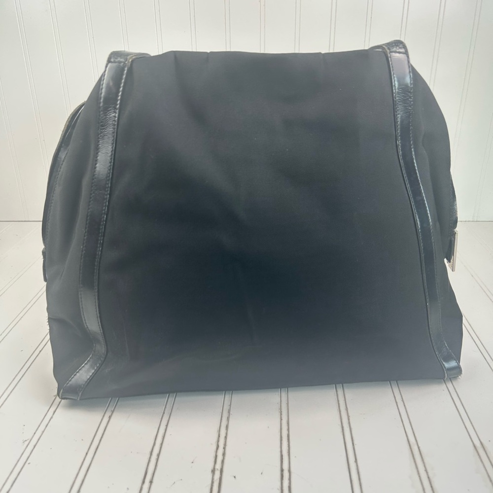 Gucci Vintage Black Nylon Tote Bag with Leather Trim - Picture 3 of 9